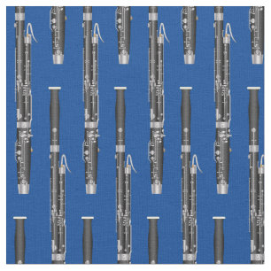 Bassoon Music Musician Room Decor Blue Fabric
