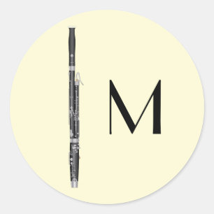 Bassoon Musician Music Teacher Woodwind Classic Round Sticker