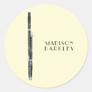 Bassoon Musician Music Teacher Woodwind Classic Round Sticker