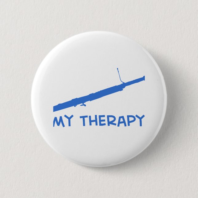Bassoon My therapy 2 Inch Round Button (Front)