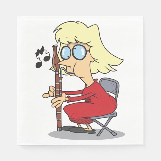 Bassoon Player Paper Napkins (Front)