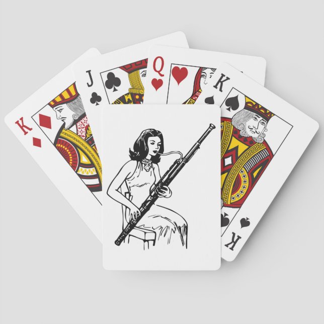 Bassoon Player Playing Cards (Back)