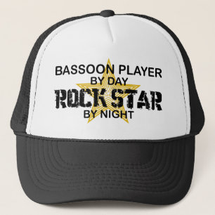Bassoon Player Rock Star by Night Trucker Hat