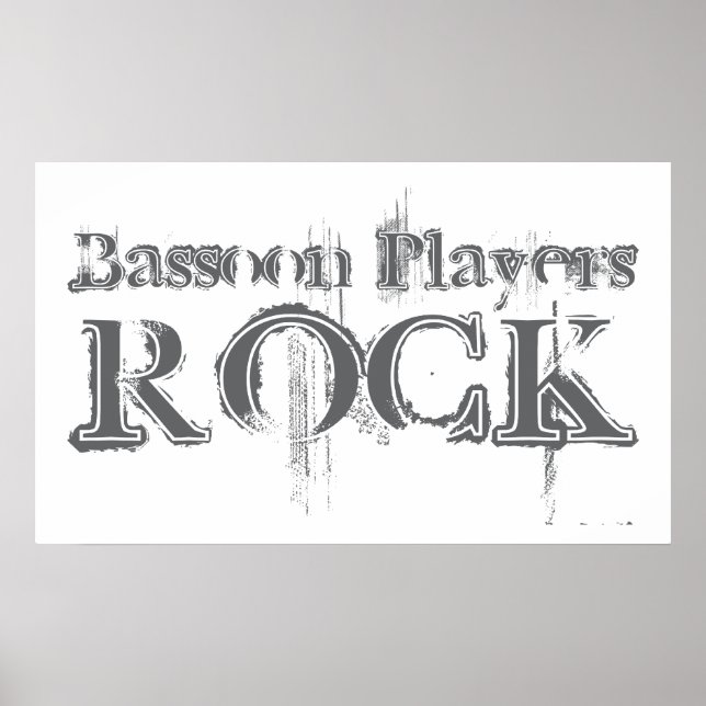 Bassoon Players Rock Poster (Front)