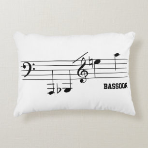 Bassoon Playing Range Accent Pillow