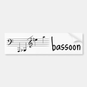 Bassoon Playing Range Bumper Sticker