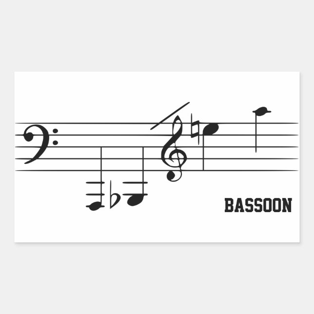 Bassoon Playing Range Sticker (Front)