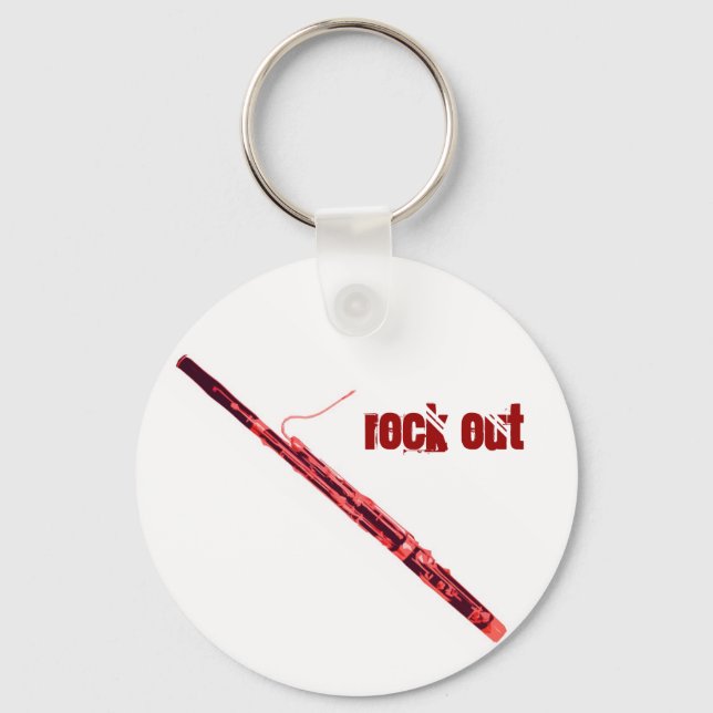 Bassoon Rock Out Keychain (Front)