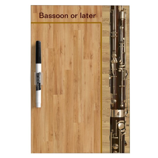 Bassoon Sections on Wood Effect Dry Erase Board