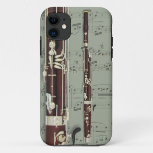 Bassoon & sheet music phone case. Pick colour iPhone 11 Case