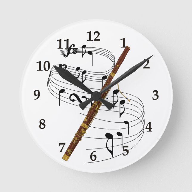 Bassoon Wall Clock (Front)