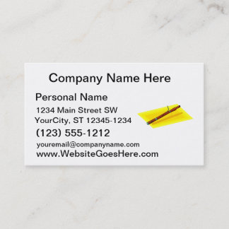 Bassoon with yellow background image graphic business card