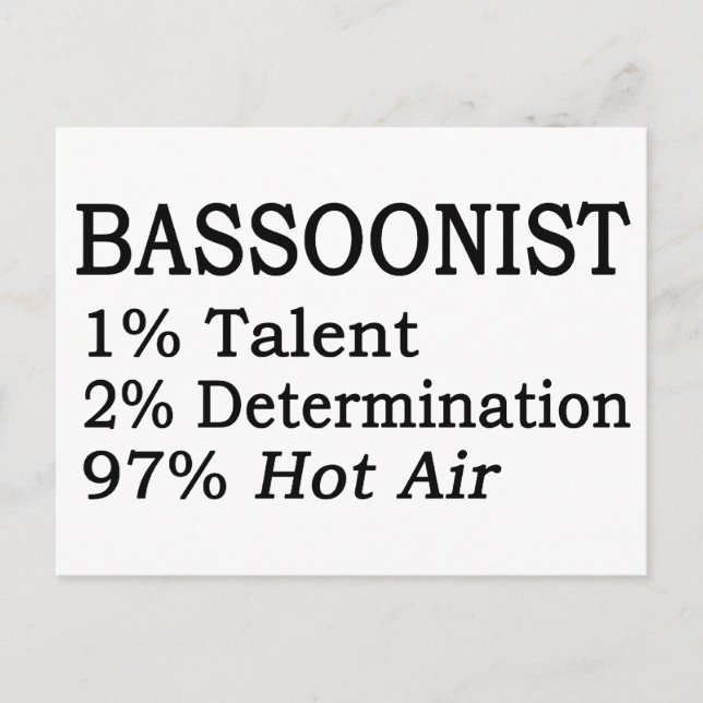 Bassoonist Hot Air Postcard (Front)