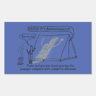 Bassoonsquatch Rectangular Sticker