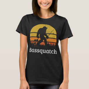 Bassquatch Funny Bass Fishing Sasquatch Bigfoot Cl T-Shirt