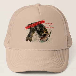 Bassquatchin' on the hunt trucker hat