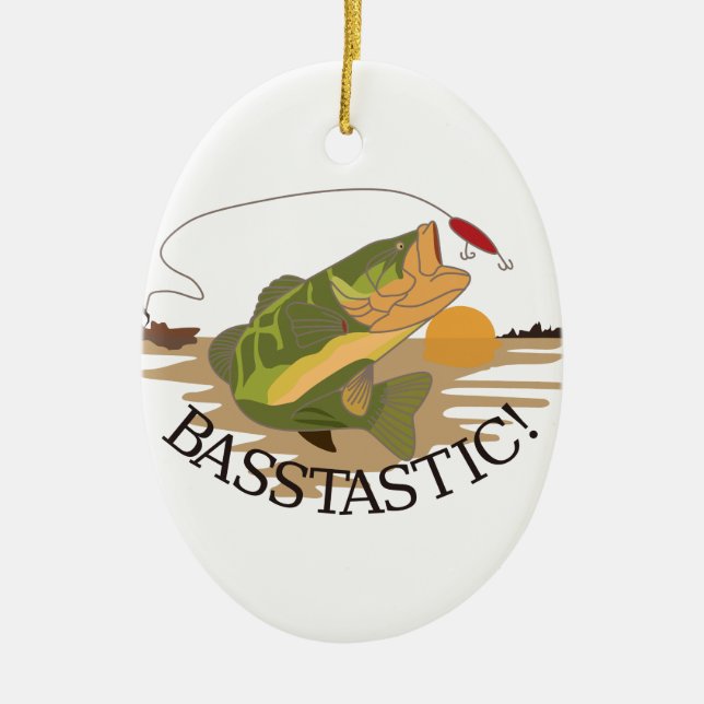 Basstastic! Ceramic Ornament (Front)