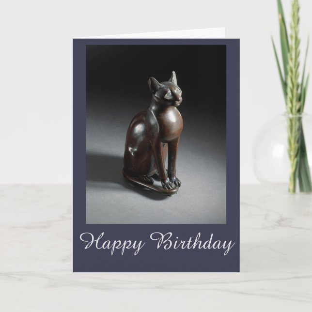 Bast (Egyptian cat goddess) birthday card (Front)