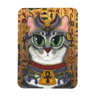 Bast Goddess Chat Egyptian Bastet Art Magnet