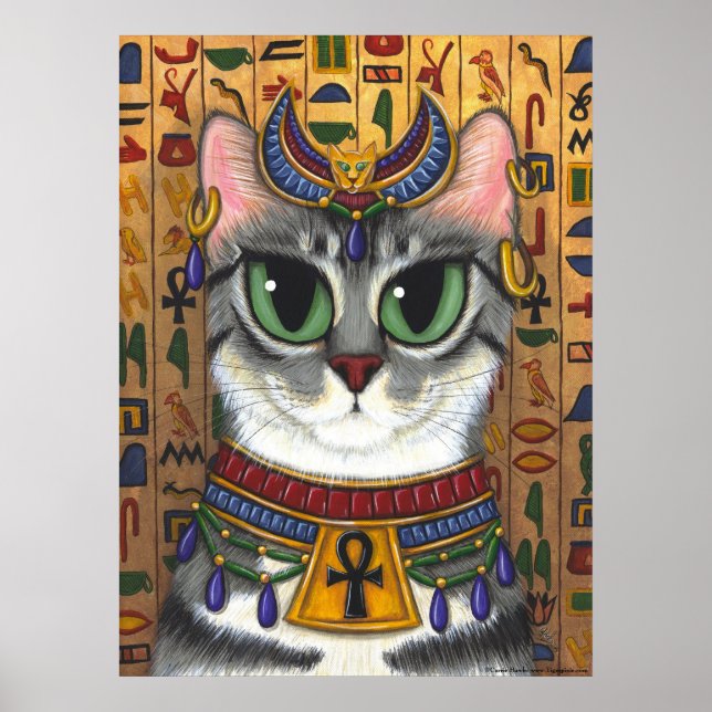 Bast Goddess, Poster de chat du Bastet égyptien (Devant)
