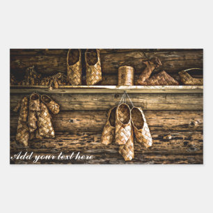 Bast shoes on the wall sticker