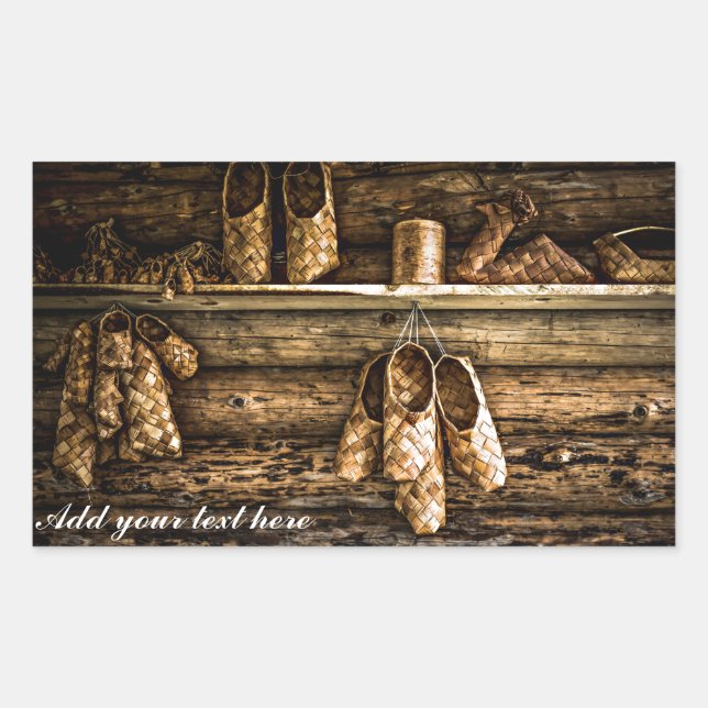 Bast shoes on the wall sticker (Front)