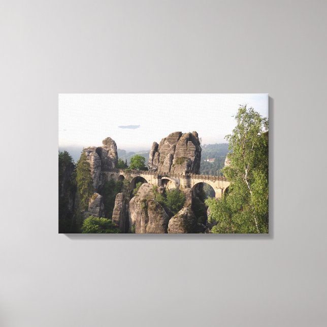 Bastei Bridge In Saxon Switzerland canvas (Front)