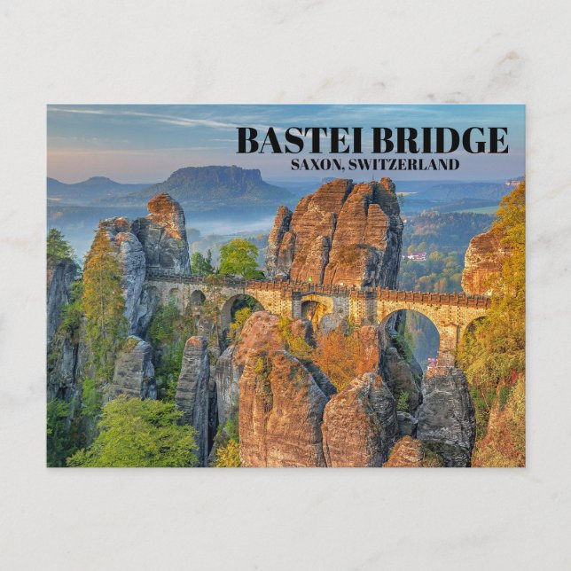 Bastei Bridge Saxon Switzerland Photo Postcard (Front)