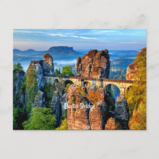 Bastei Bridge, Saxon, Switzerland Postcard (Front)