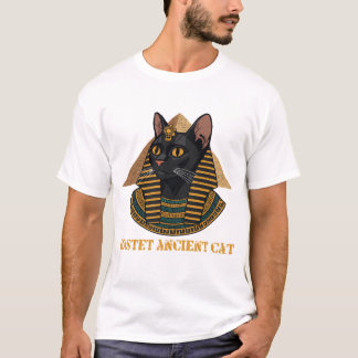 Bastet Ancient Egyptian Cat Goddess Vintage Art T-Shirt