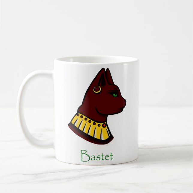 Bastet - Ancient Egyptian Goddess (Named) Coffee Mug (Left)