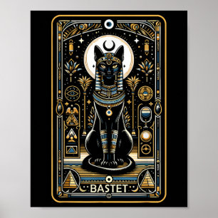 Bastet Cat Goddess Ancient Egypt Egyptian Mytholog Poster