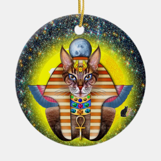 Bastet Ceramic Ornament (Front)