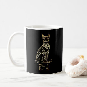 Bastet, Egyptian Cat Goddess. Name in hieroglyphs Coffee Mug