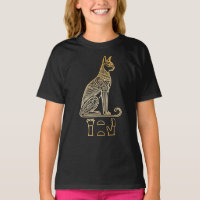 Bastet, Egyptian Cat Goddess. Name in hieroglyphs