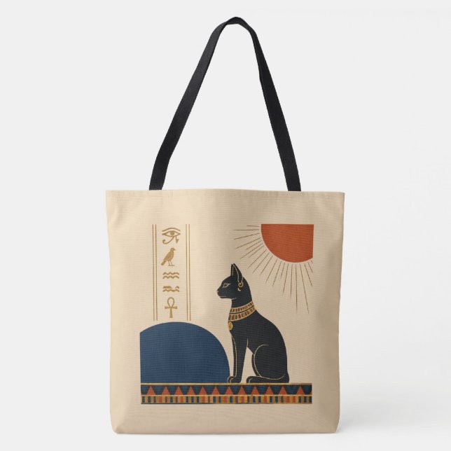 Bastet Egyptian Cat Tote Bag (Front)