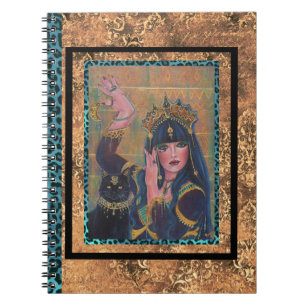 Bastet Egyptian goddess by Renee Lavoie Notebook