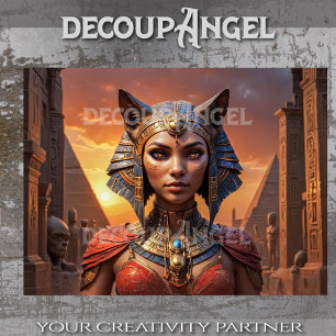 Bastet, Goddess of Protection Decoupage Tissue Paper