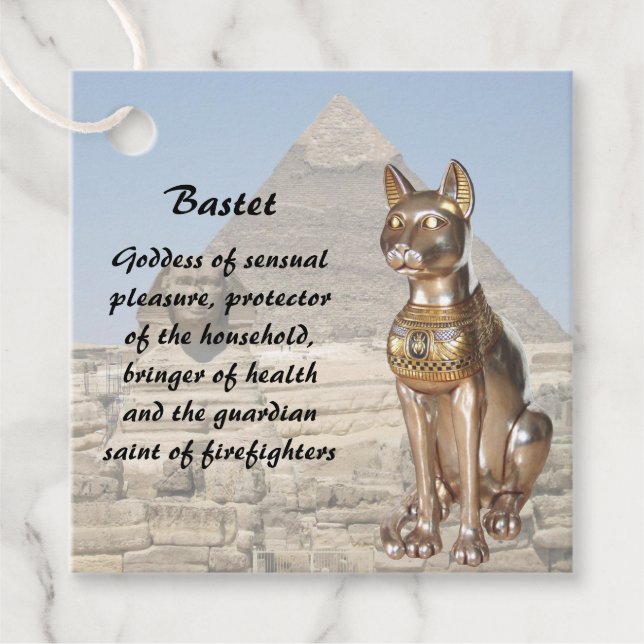 Bastet in Egypt Favour Tags (Front)
