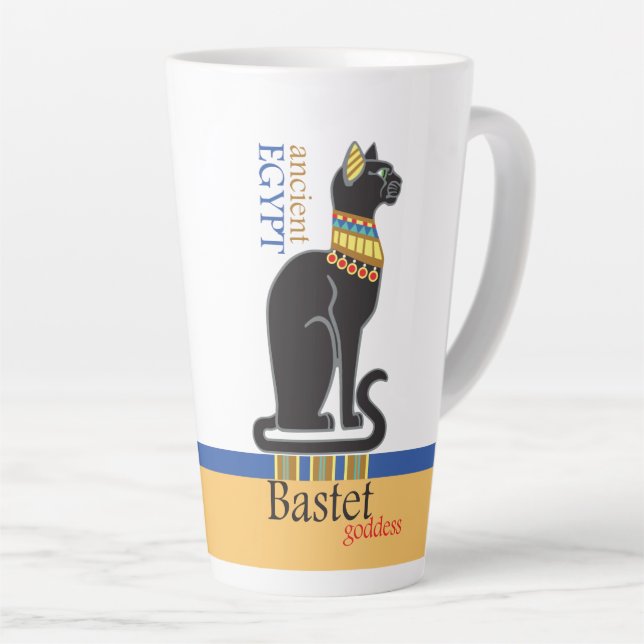 Bastet or Bast. Acient Egyptian goddess Latte Mug (Right Angle)
