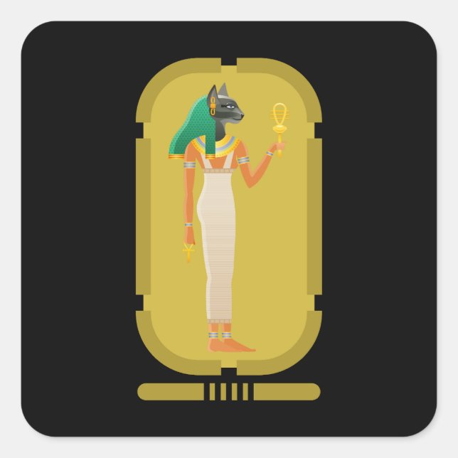 Bastet Square Sticker (Front)