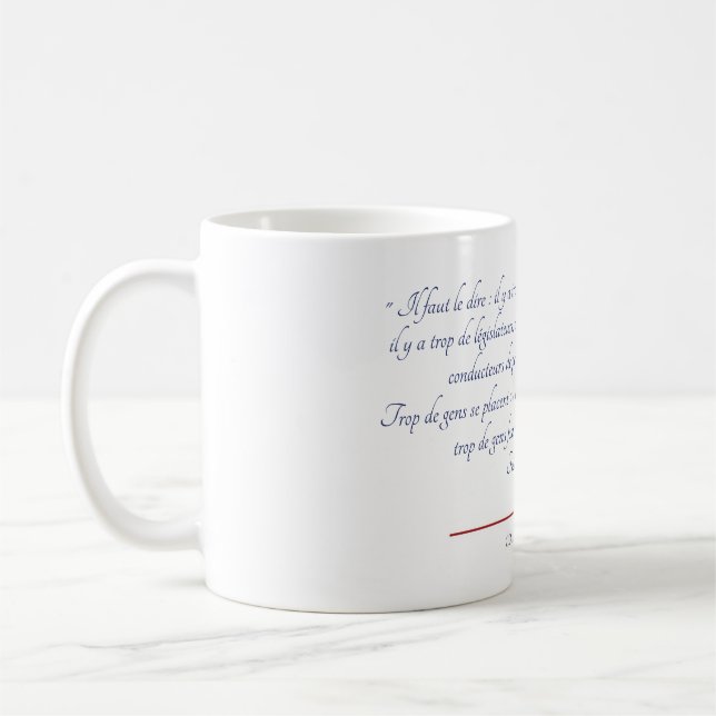 Bastiat Over Humanity Coffee Mug (Left)