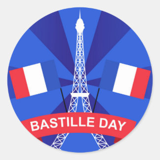 Bastille Day 14th July France French National Day Classic Round Sticker