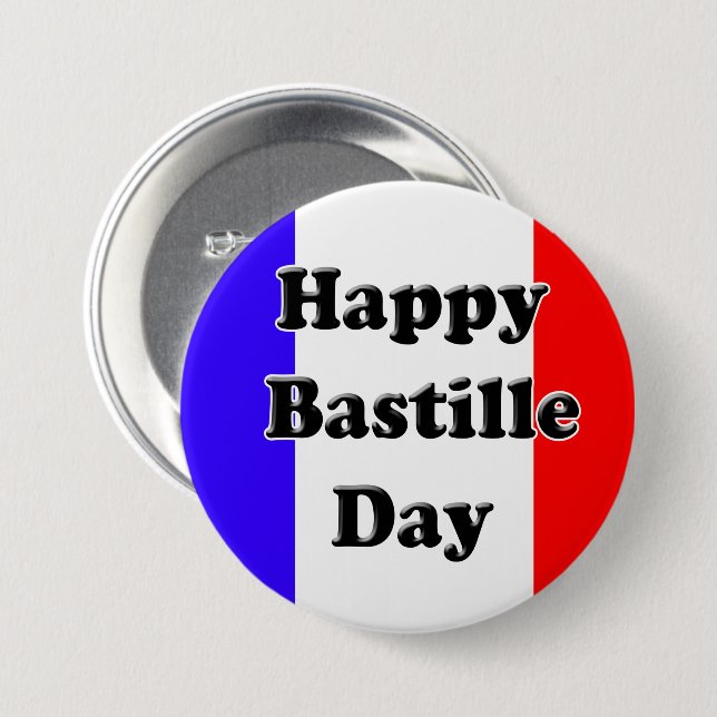 Bastille Day 3 Inch Round Button (Front & Back)