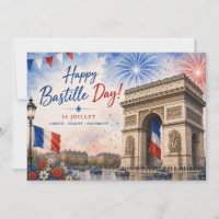 Bastille day Arc de triomphe Paris France firework