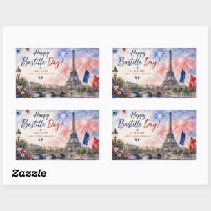 Bastille Day Eiffel Tower River Seine fireworks Sticker