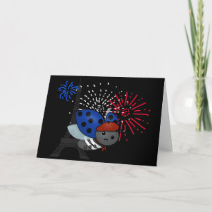 Bastille Day Ladybug, bored Card