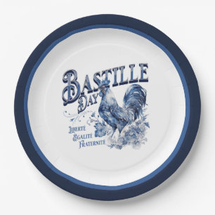 Bastille Day Rooster Paper Plate