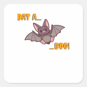Bat A Boo Cute Bat Square Sticker