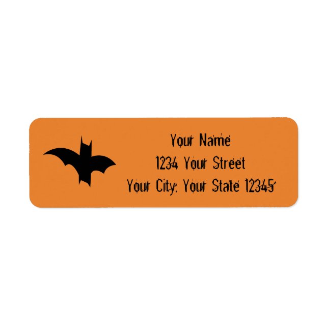 Bat Address Label (Front)